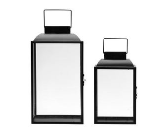 Metal Lantern Matt Black