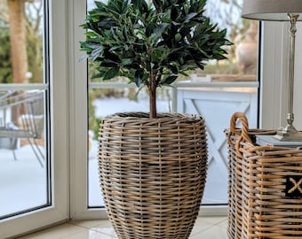 Cesta de plantación alta con inserto de plástico