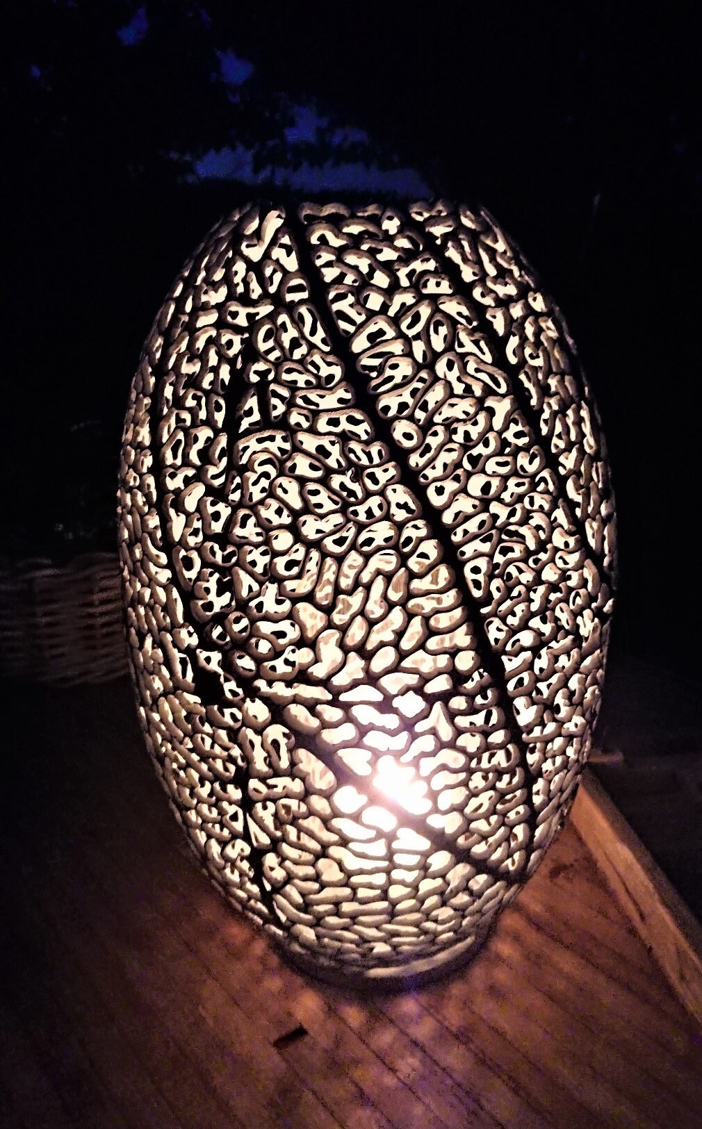 Großes Windlicht in Korallen Optik | Etsy