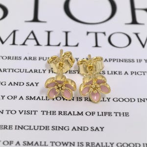 pandora  cz pandora rose/gold forever stud earrings