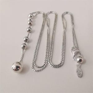 pandora 45cm beads and pave necklace,hallmark s925 ale