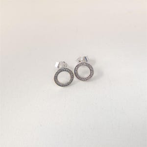 pandora sterling silver forever stud earrings