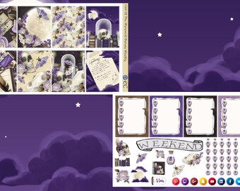 Call of the Werewolf Standard VerticalDeluxe Weekly Kit Planner Stickers