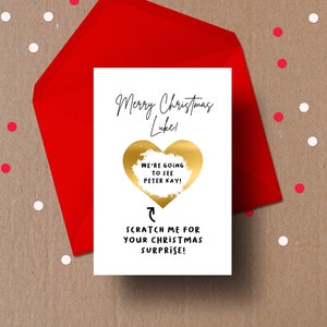 Valentinstag / Weihnachten Rubbel zum Aufdecken Überraschungskarte Kundenspezifische Karte / Rubbelkarte Personalisiert / Geburtstag/Feiertag/Geschenk