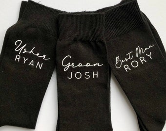 Men’s Personalised Socks | Best man socks | Wedding favour, Groomsman & Usher gift