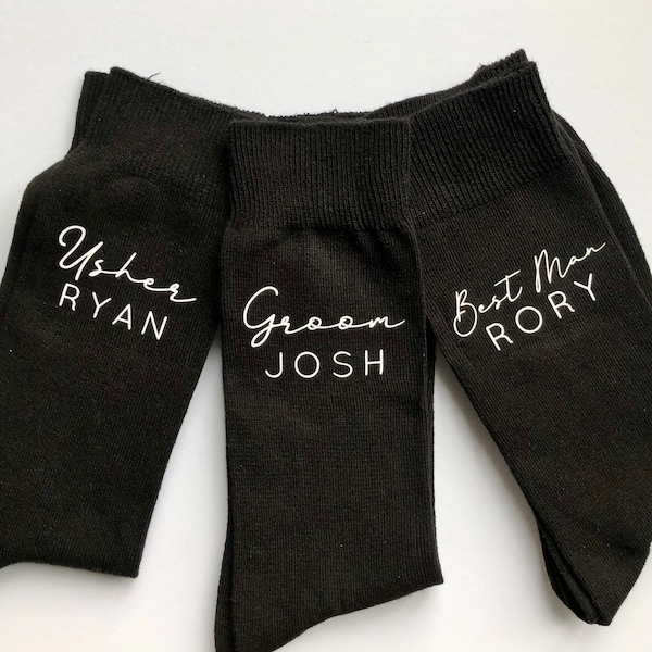 Men’s Personalised Socks | Best man socks | Wedding favour, Groomsman & Usher gift