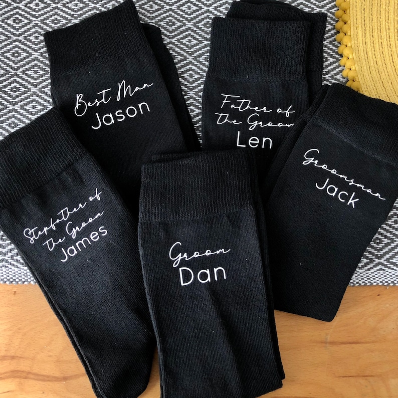 Mens Personalised Socks Best Man Socks Wedding Favour Etsy UK
