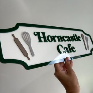 Personalised Play Kitchen Sign: Outdoor Pretend Play Cafe Accessory image 8