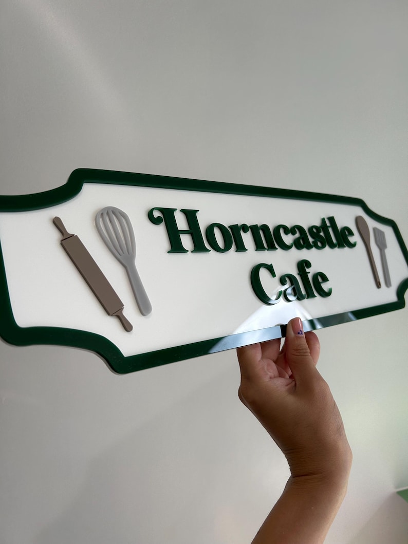 Personalised Play Kitchen Sign: Outdoor Pretend Play Cafe Accessory image 8