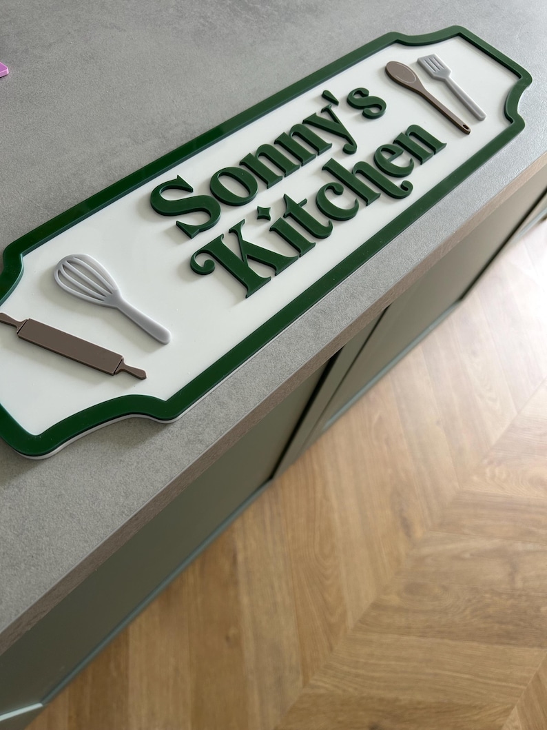 Personalised Play Kitchen Sign: Outdoor Pretend Play Cafe Accessory image 5