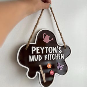 Personalised Mud Kitchen Sign: Outdoor Play Cafe Accessory image 6