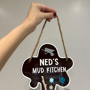Personalised Mud Kitchen Sign: Outdoor Play Cafe Accessory image 5