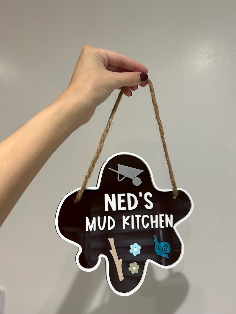 Personalised Mud Kitchen Sign: Outdoor Play Cafe Accessory image 5