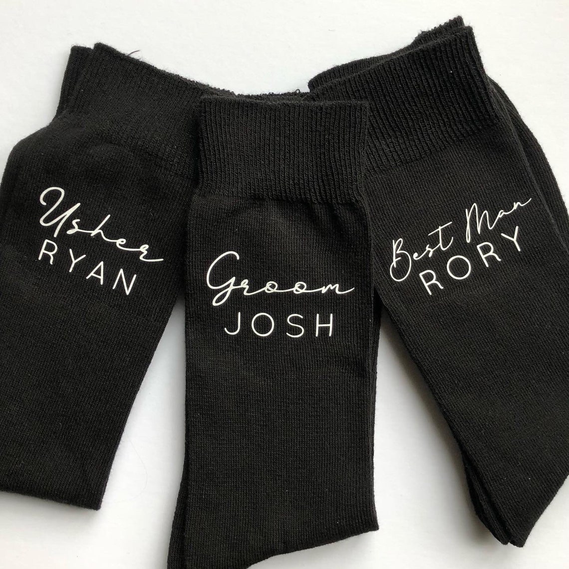 Mens Personalised Socks Best man socks Wedding favour Etsy