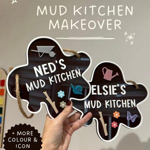 Personalised Mud Kitchen Sign: Outdoor Play Cafe Accessory image 10
