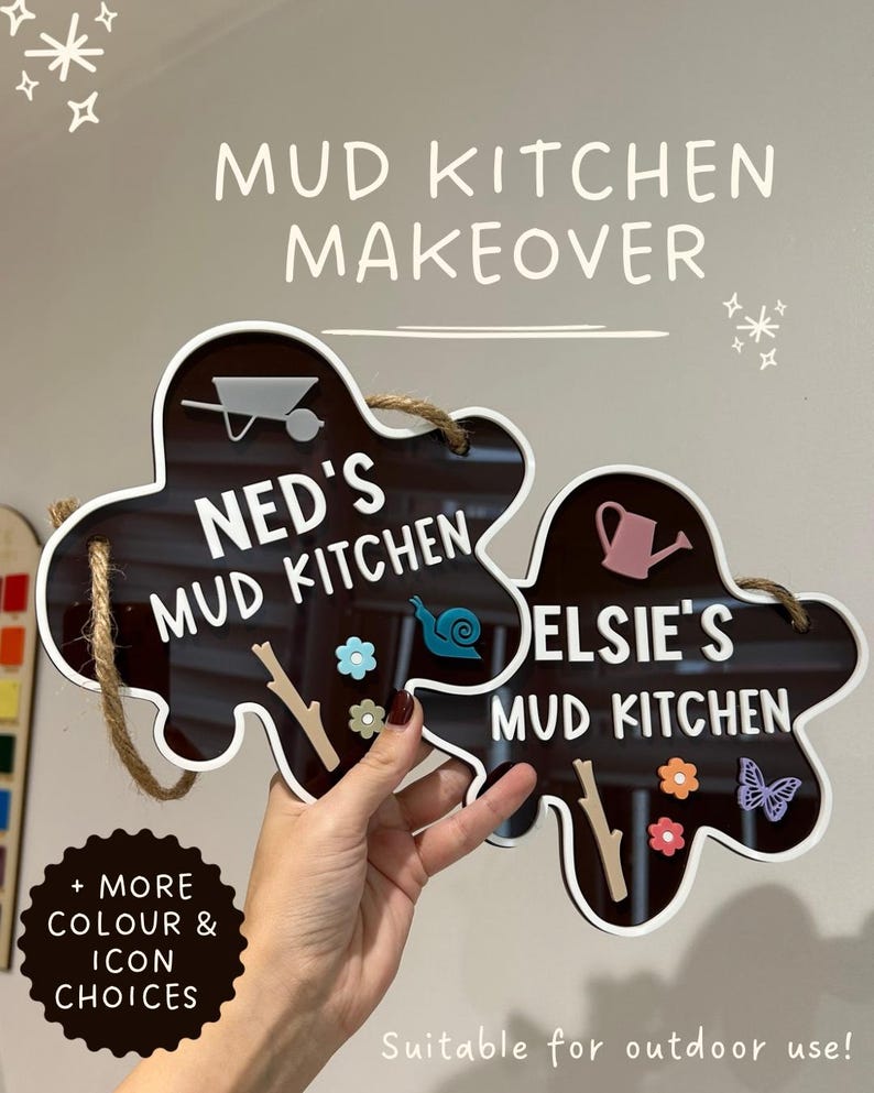 Personalised Mud Kitchen Sign: Outdoor Play Cafe Accessory image 10
