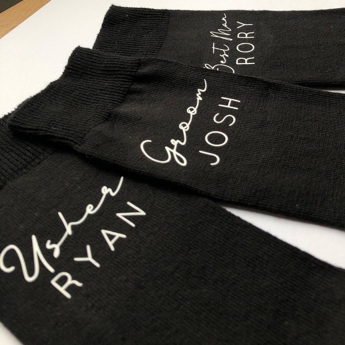 Mens Personalised Socks Best man socks Wedding favour Etsy