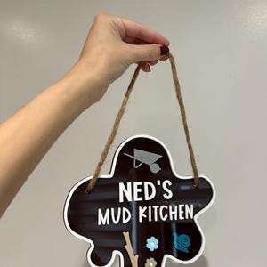 Personalised Mud Kitchen Sign: Outdoor Play Cafe Accessory image 11