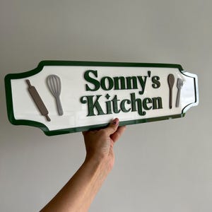 Personalised Play Kitchen Sign: Outdoor Pretend Play Cafe Accessory image 9