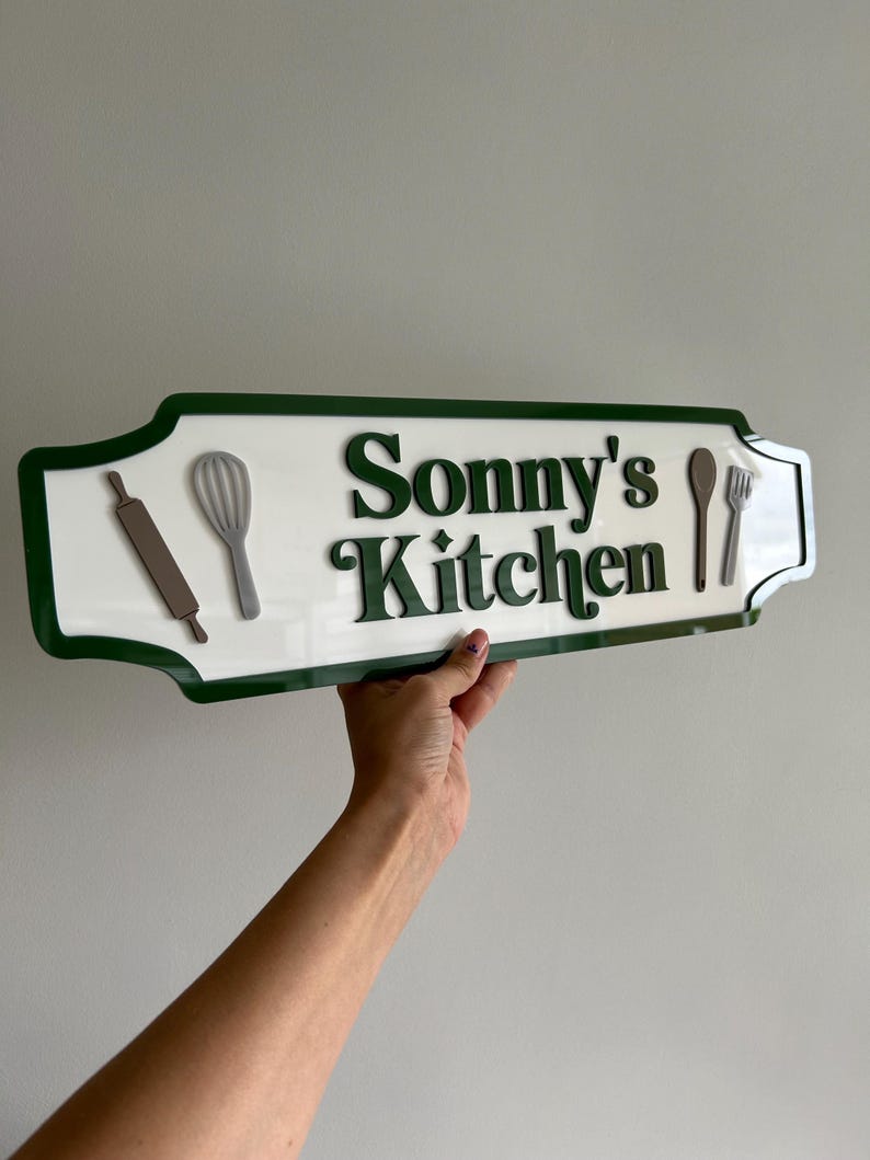 Personalised Play Kitchen Sign: Outdoor Pretend Play Cafe Accessory image 9