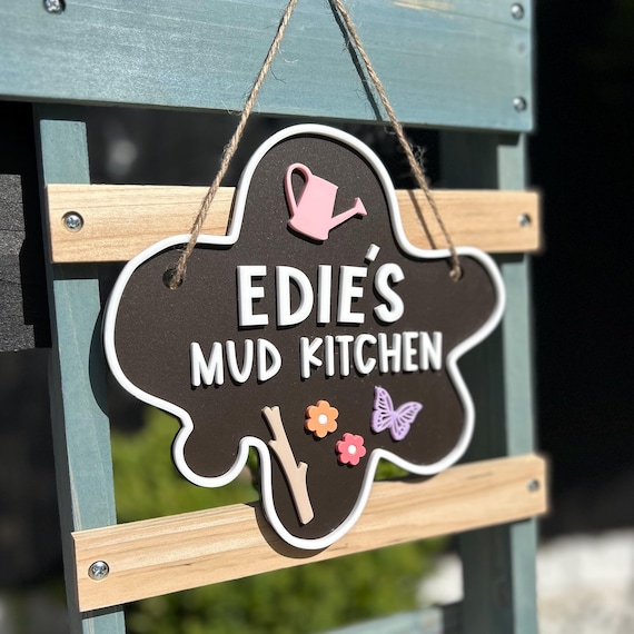 Personalised Mud Kitchen Sign: Outdoor Play Cafe Accessory