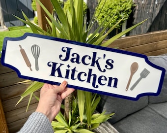 Personalised Play Kitchen Sign: Outdoor Pretend Play Cafe Accessory