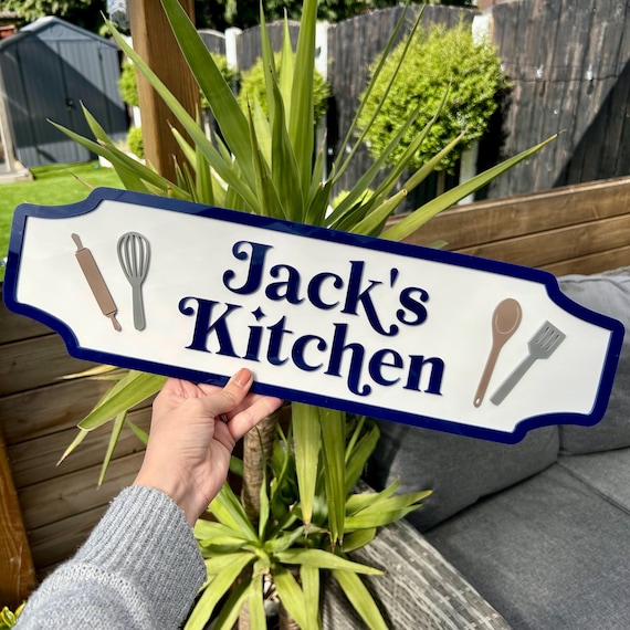 Personalised Play Kitchen Sign: Outdoor Pretend Play Cafe Accessory
