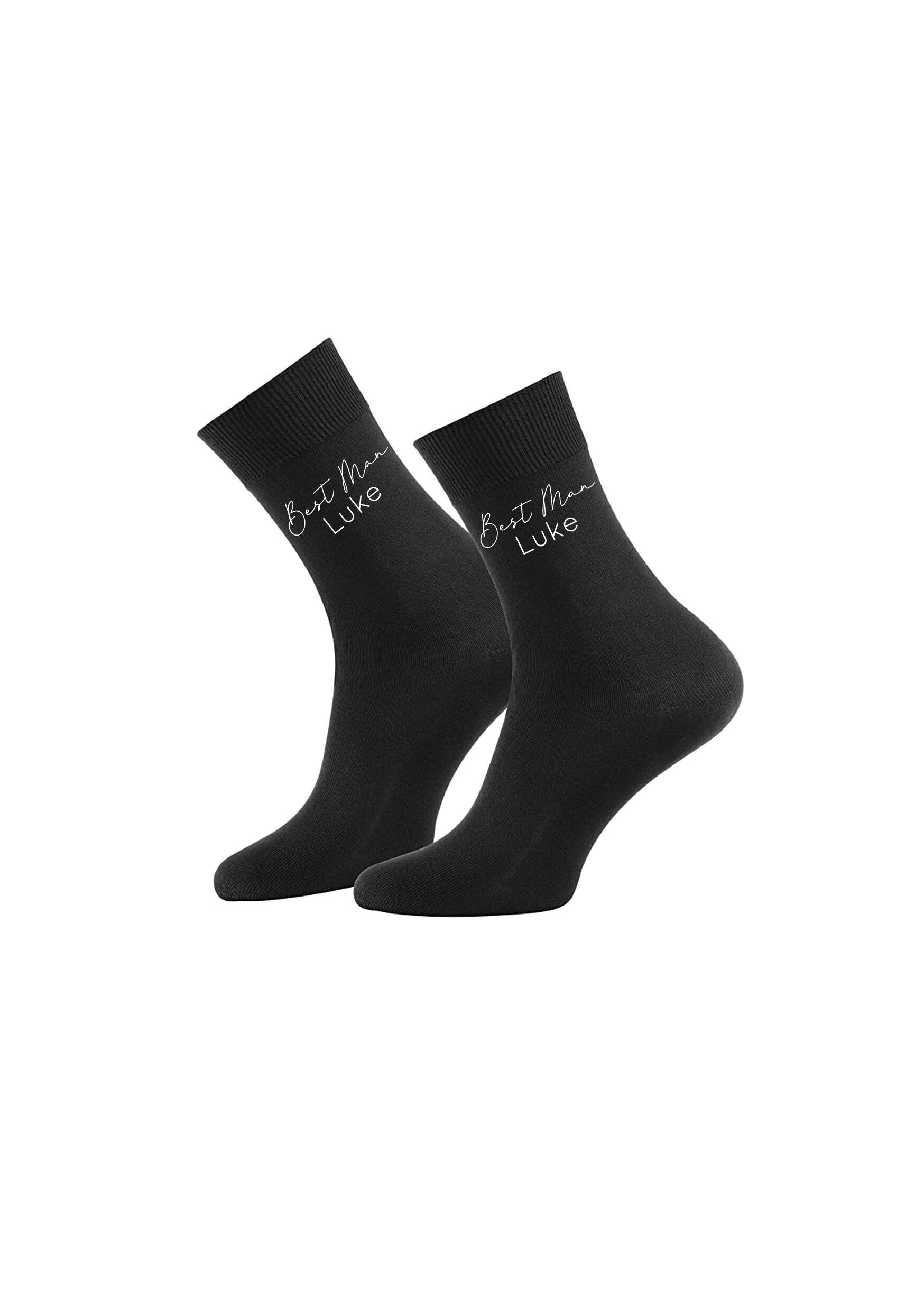 Mens Personalised Socks Best man socks Wedding favour Etsy