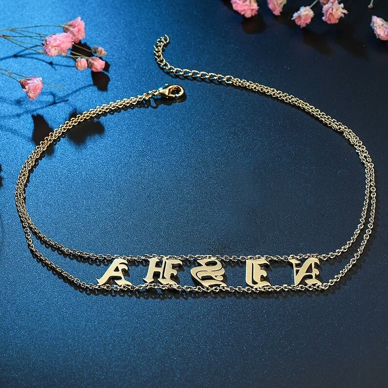 Custom Name Choker Necklace,Minimalist Pendant,Personalized Infinity Necklace Gift For Her,Wedding Gift,Customized Gift,Name Necklace