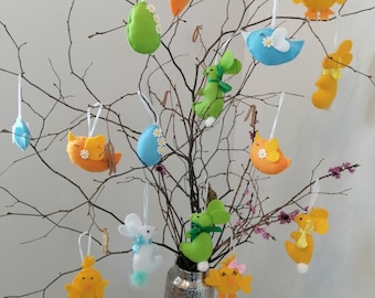 EASTER ORNAMENTS Easter tree decor Spring decor Easter hanging decoration Bunny Springtime Felt decoration SPRINGTIME