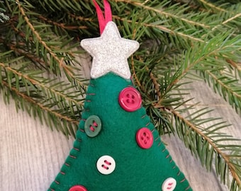 ミニフェルトクリスマスツリーオーナメント（大量購入） | クリスマス