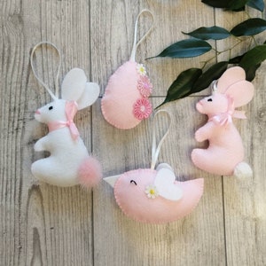 Easter bunny ornaments Pastel easter decor Easter bunny decor Easter tree decoration Spring decor Easter gifts