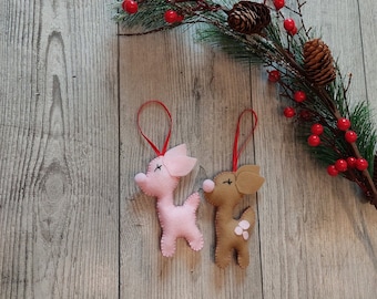 Filz Rentier Ornament: Handgenähtes Rentier