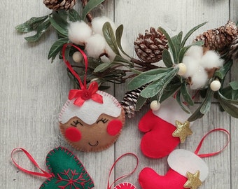 CHRISTMAS GIFTS handmade Felt Christmas ornaments Christmas tree decorations Christmas Ornaments hanging Christmas decor Holiday decor