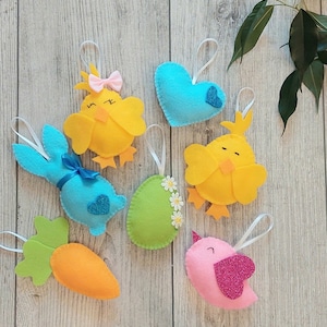 Easter decorations felt Easter tree ornaments handmade