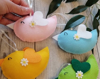 Bulk felt birds Felt bird ornaments Seasonal tree Spring bird EASTER ORNAMENTS