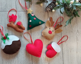 Felt Christmas Tree Ornaments: Handmade Holiday Decor