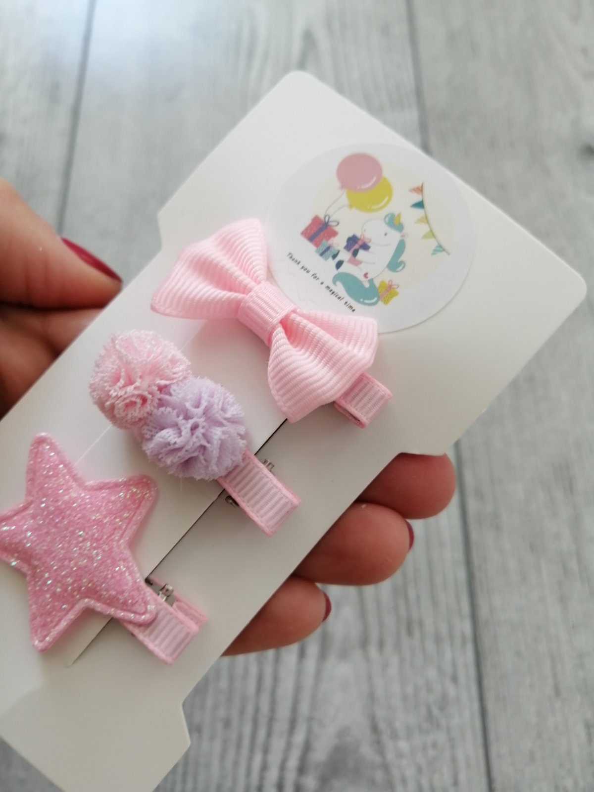 Set of 3 baby hair clips Mini hair Clips Baby girl hair clips Etsy