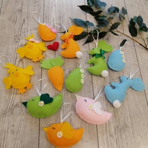 EASTER DECOR Easter decorations Spring home decor Felt Easter ornaments Spring home decor