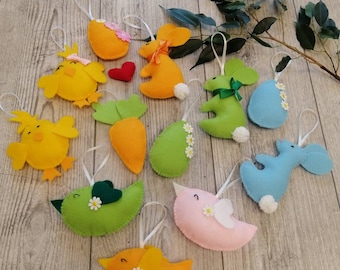 EASTER DECOR Easter decorations Spring home decor Felt Easter ornaments Spring home decor