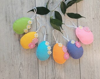 Vilten paaseierenornament: handgemaakt lentedecor
