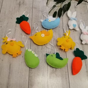 Easter decorations felt Easter tree ornaments handmade