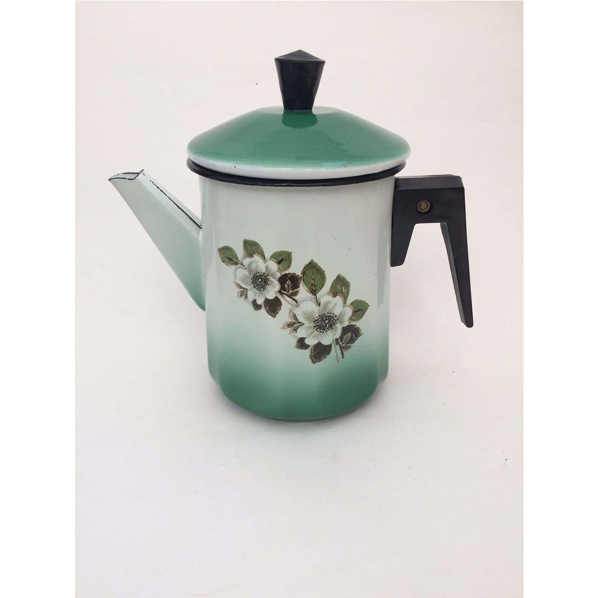 Vintage enamel teapot coffee pot 13 L Etsy