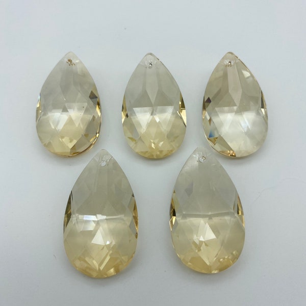 Set of 5 - 38mm Golden Shadow Chandelier Crystal Prism - Asfour Crystal - STYLE 872 **SALE**