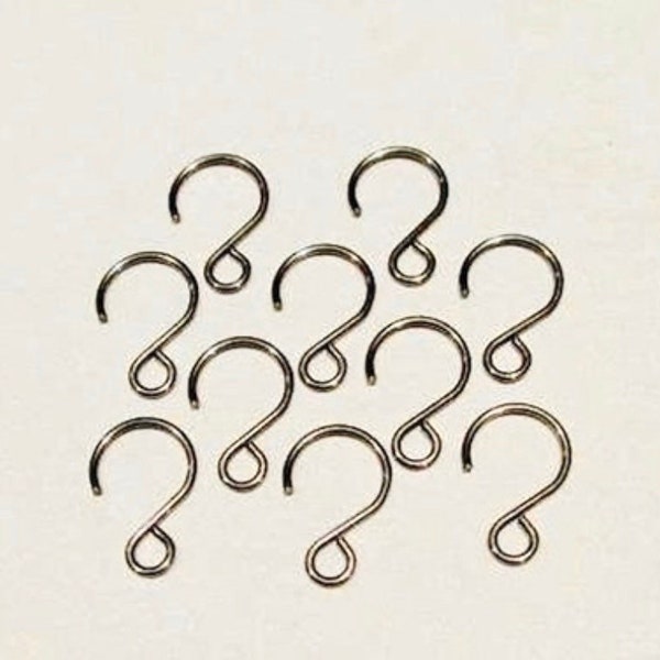 Set of 10 ~ 22mm Hangers Hooks for Windchime , Ornaments, Chandelier Crystals Clips Wires - Crystal Connectors