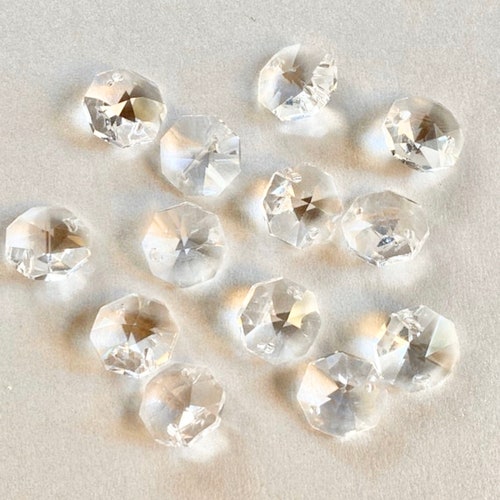 Set of 12 Opaque White 14mm Crystal Chandelier Prism 2 Hole - Etsy