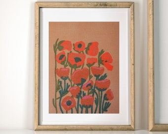 Poppy Blobs Needlepoint Kit