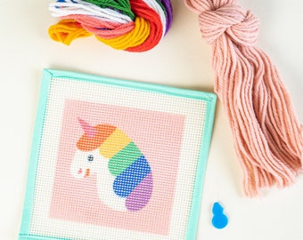 Unicorn Rainbow - Needlepoint Kit for Kids