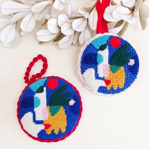 Needlepoint Ornament Kit Bauble Flora Abstract Tapestry Kit