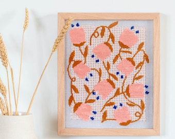 Modern Needlepoint Kit Bellflower Floral